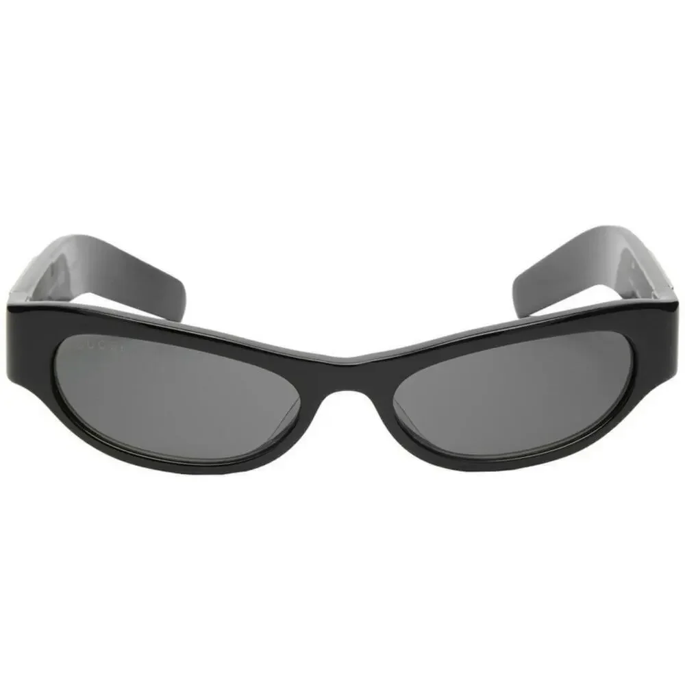 GUCCI Cat Eye Sunglasses Black Narrow Logo Gg1635S Runway Mask Unisex 003 NEW